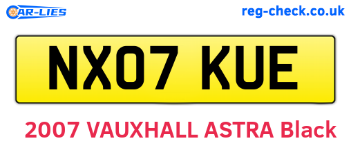 NX07KUE are the vehicle registration plates.