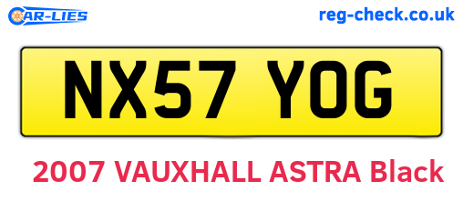 NX57YOG are the vehicle registration plates.