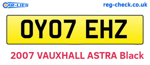 OY07EHZ are the vehicle registration plates.
