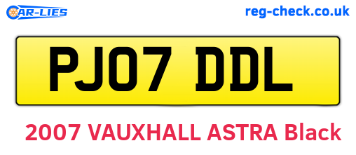 PJ07DDL are the vehicle registration plates.