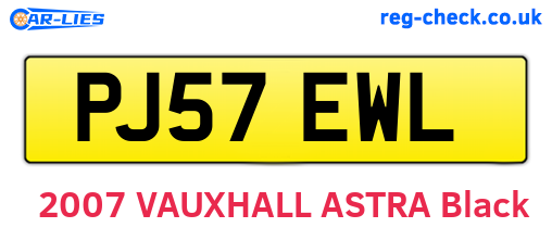 PJ57EWL are the vehicle registration plates.