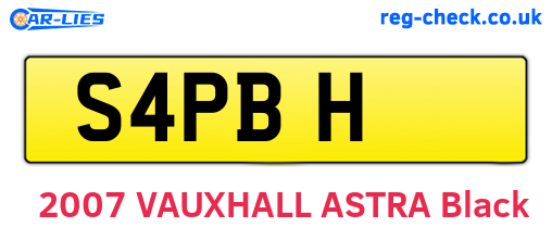 S4PBH are the vehicle registration plates.