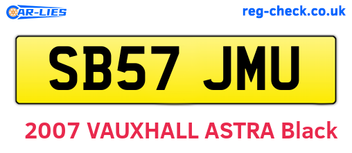 SB57JMU are the vehicle registration plates.