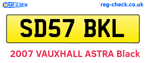 SD57BKL are the vehicle registration plates.
