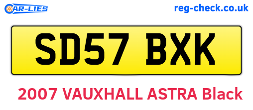 SD57BXK are the vehicle registration plates.
