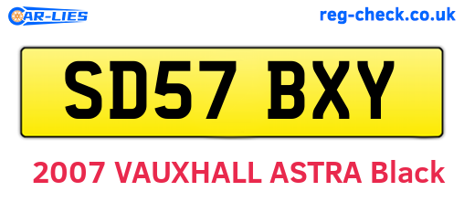 SD57BXY are the vehicle registration plates.