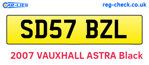 SD57BZL are the vehicle registration plates.
