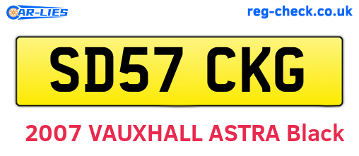 SD57CKG are the vehicle registration plates.