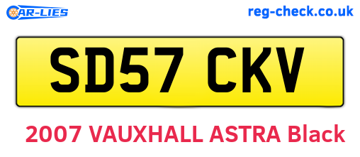 SD57CKV are the vehicle registration plates.