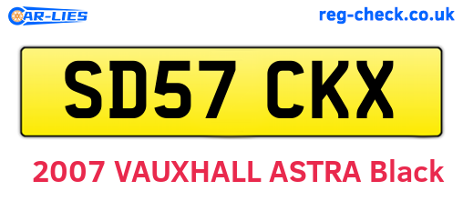 SD57CKX are the vehicle registration plates.