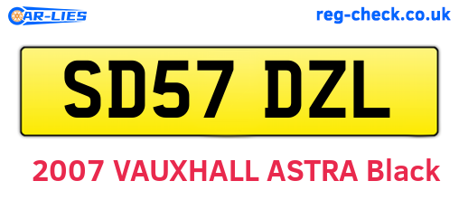 SD57DZL are the vehicle registration plates.