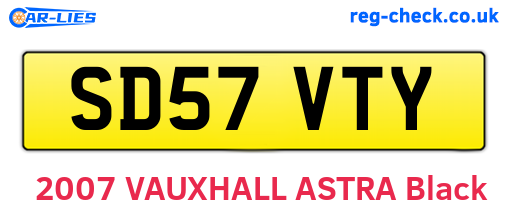 SD57VTY are the vehicle registration plates.