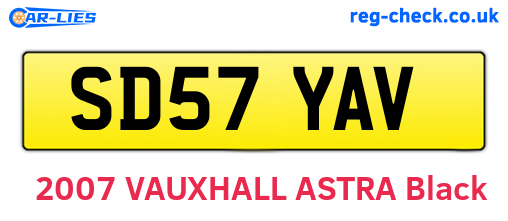 SD57YAV are the vehicle registration plates.