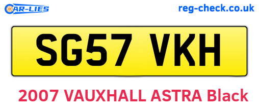 SG57VKH are the vehicle registration plates.