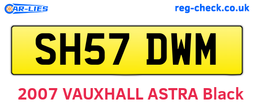 SH57DWM are the vehicle registration plates.