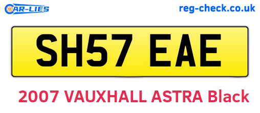 SH57EAE are the vehicle registration plates.