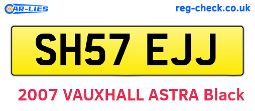 SH57EJJ are the vehicle registration plates.