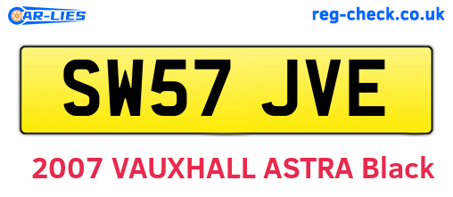 SW57JVE are the vehicle registration plates.