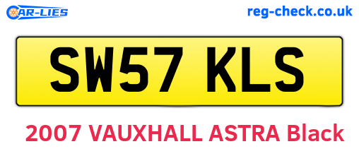 SW57KLS are the vehicle registration plates.
