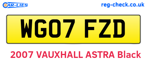 WG07FZD are the vehicle registration plates.