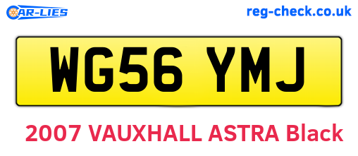 WG56YMJ are the vehicle registration plates.