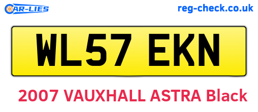 WL57EKN are the vehicle registration plates.