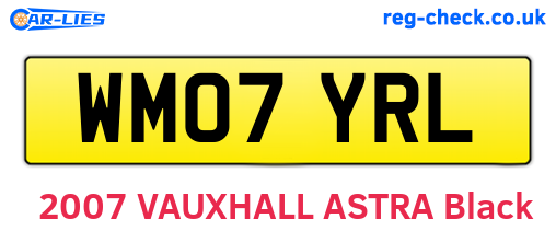WM07YRL are the vehicle registration plates.