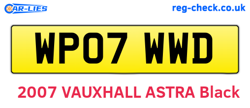 WP07WWD are the vehicle registration plates.
