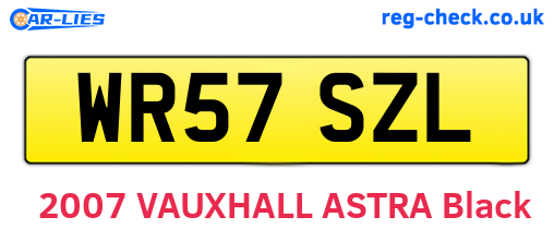 WR57SZL are the vehicle registration plates.
