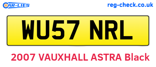 WU57NRL are the vehicle registration plates.