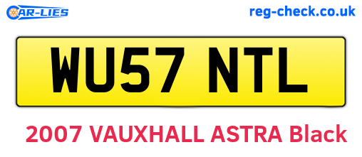 WU57NTL are the vehicle registration plates.