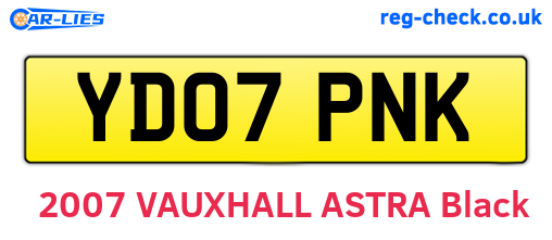 YD07PNK are the vehicle registration plates.