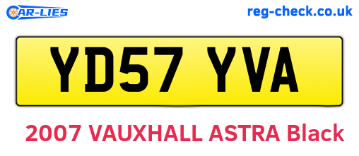 YD57YVA are the vehicle registration plates.