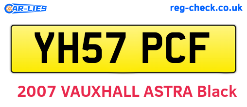 YH57PCF are the vehicle registration plates.