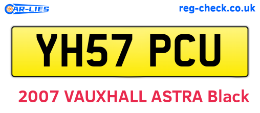 YH57PCU are the vehicle registration plates.