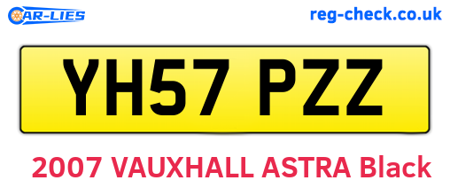 YH57PZZ are the vehicle registration plates.