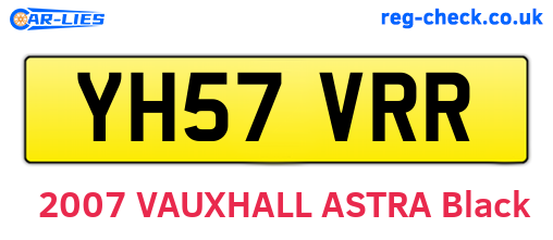 YH57VRR are the vehicle registration plates.