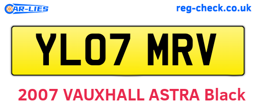 YL07MRV are the vehicle registration plates.