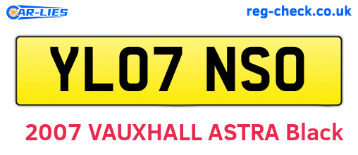 YL07NSO are the vehicle registration plates.
