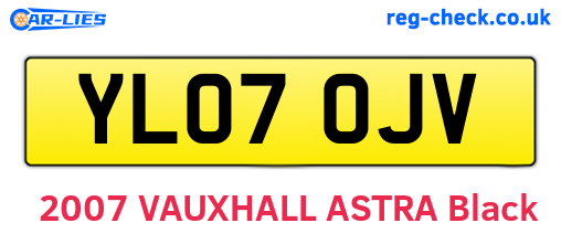 YL07OJV are the vehicle registration plates.