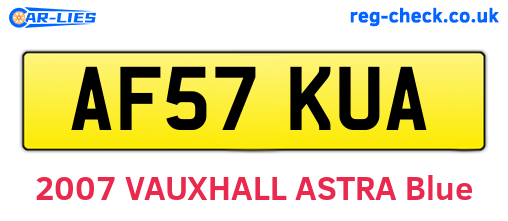 AF57KUA are the vehicle registration plates.