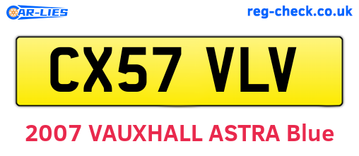 CX57VLV are the vehicle registration plates.