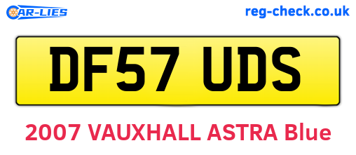 DF57UDS are the vehicle registration plates.