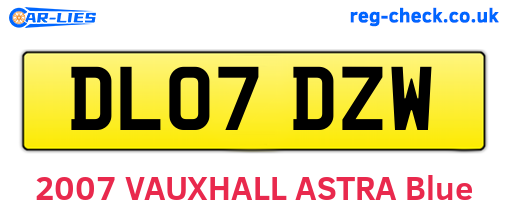 DL07DZW are the vehicle registration plates.