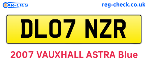 DL07NZR are the vehicle registration plates.