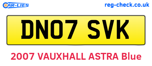 DN07SVK are the vehicle registration plates.