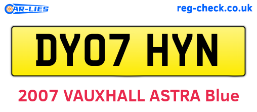 DY07HYN are the vehicle registration plates.