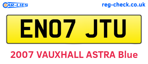 EN07JTU are the vehicle registration plates.