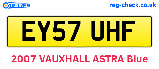 EY57UHF are the vehicle registration plates.