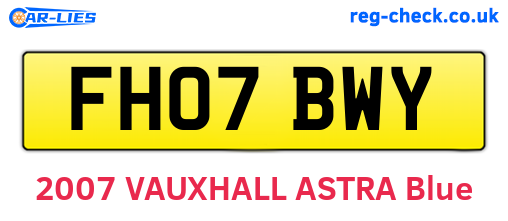FH07BWY are the vehicle registration plates.
